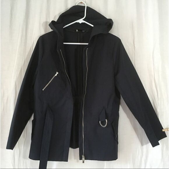 Theory Hooded Rain Parka Navy - Picture 6 of 15
